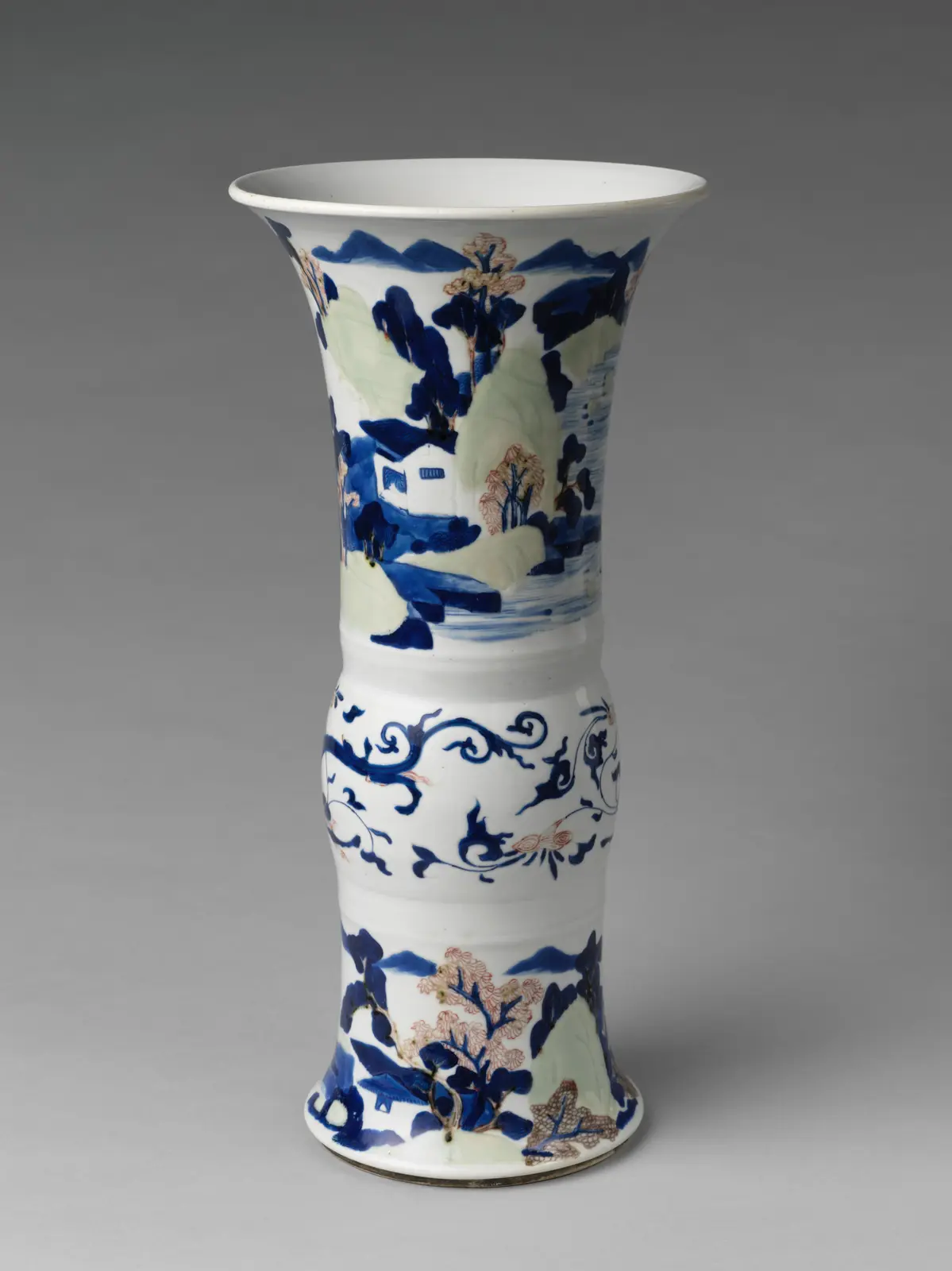 Vase with Landscape Scenes Stock Photo